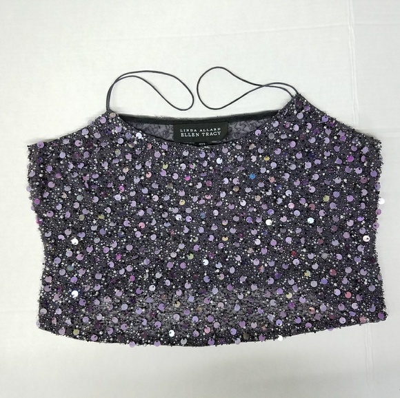 Ellen Tracy Tops - Linda Allard Ellen Tracy Beaded Sequined Top
